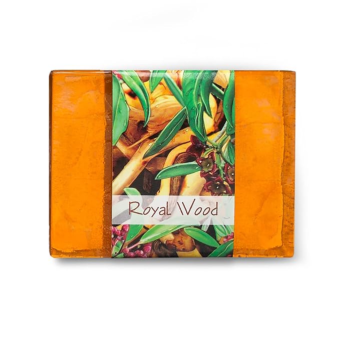 Glycerin Bar Soap Royal Wood Scent - Natural, Vegan-Friendly, Hypoallergenic - Moisturizing and Hydrating with 100% Vegetable Glycerin - Sulfate-Free, Paraben-Free, Chemical-Free - 4.5 oz
