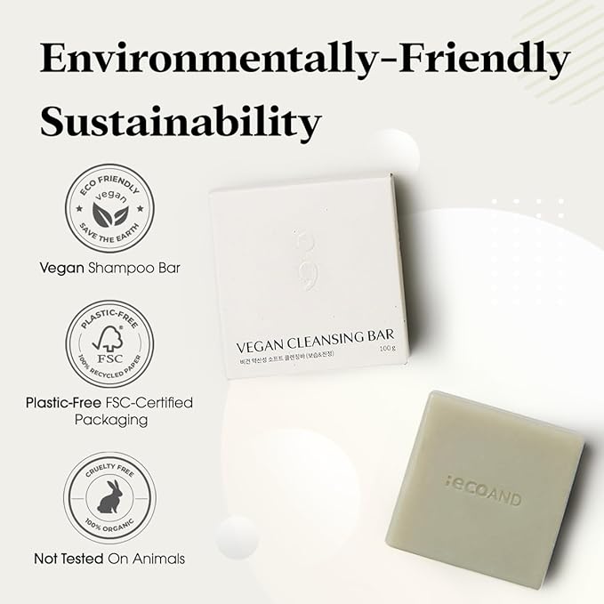 Korean Vegan pH Balanced Cleansing Bar with Houttuynia Cordata Extract Deep Cleansing Natural Herbal Soap for Sensitive Face & Body, Gentle Low pH Moisturizing Bar, Cruelty Free K-Beauty, 3.5oz
