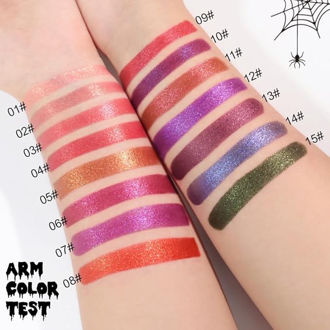 Kaely Glitter Metallic Lipstick Makeup, Shimmer Metallic Lipsticks for Women, High Pigmented Lip Gloss Long Lasting Waterproof Smudge Proof, Vegan & Cruelty-Free, 09