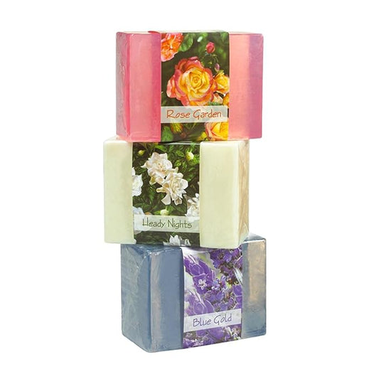 Glycerin Bar Soap Set of 3#6 - Natural, Vegan-Friendly, Hypoallergenic - Moisturizing and Hydrating with 100% Vegetable Glycerin - Sulfate-Free, Paraben-Free, Chemical-Free - 4.5 oz Each