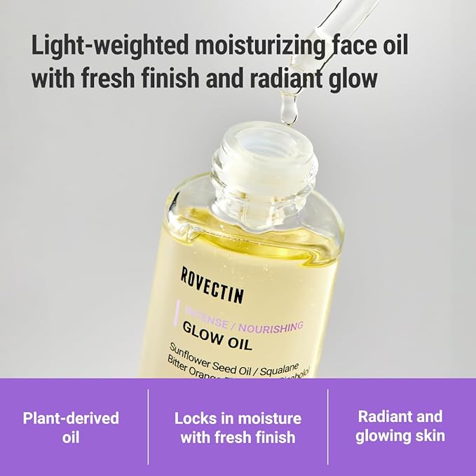 ROVECTIN Barrier Repair Face Oil - Neroli Oil, Antioxidant Anti-Aging Facial Oil | Fast Absorbing, Non-Greasy, Natural Glow for Dry and Sensitive Skin | Vegan, Korean Skincare (1.01 fl oz)