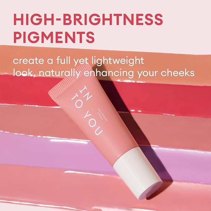 INTO YOU Liquid Blush for Cheeks, Water Sense Evolves into Soft Fog Powder Blush Matte and Natural finish, Light and Comfortable Creamy to Hold Makeup, Warm Apricot(A05)
