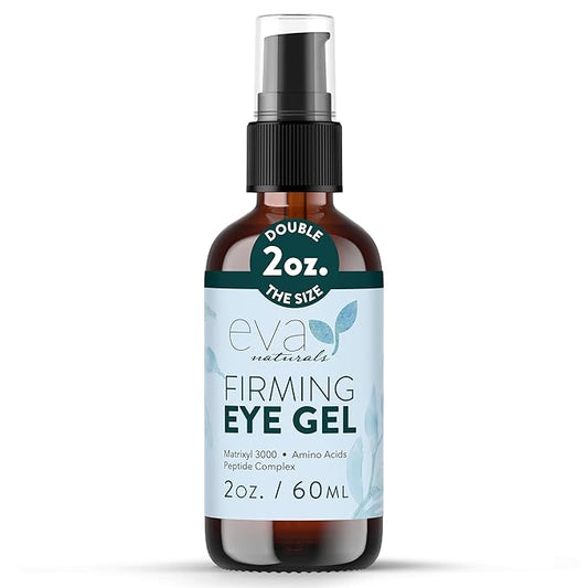 Eye Gel for Dark Circles, Bags & Puffiness – Anti-Aging Serum with Peptides, Hyaluronic Acid & Botanicals – Firming Under Eye Treatment for Wrinkles, Fine Lines & Tired Skin – 2 oz