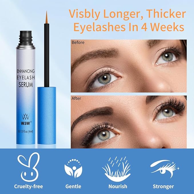 Lash Serum - Eyelash Growth Serum with Advanced Formula to Boost Longer, Thicker Fuller Looking Lashes Nourishing Lash For Eyelash Growth Vegan & Cruelty-Free for Sensitive Eyes 4ml