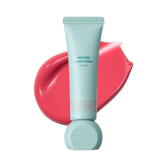 nuse Mousse Care Cheek Handy - Liquid Blush for Cheeks | Soft Color, Glowy Finish, Buildable & Watercolor Effect Blush for Natural Look | Vegan Makeup (04 Appley)