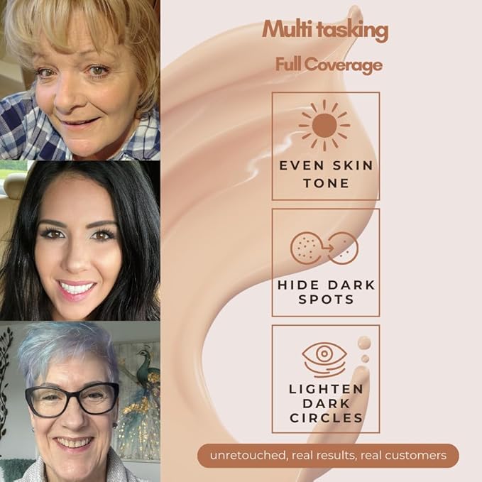 BaeBlu Organic Concealer, FULL Coverage Cover Up, 100% Natural, Made in USA, Coconut