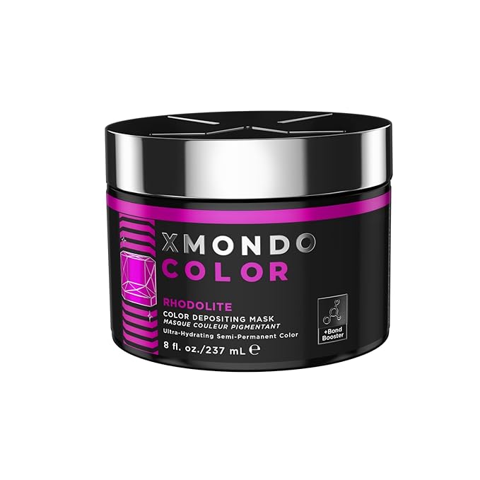 XMONDO Color Rhodolite Depositing Mask & Semi-Permanent Pink Hair Dye | Infused with Bond Booster Technology & Hyaluronic Acid for Nourishment, Revitalization & Repair, Vegan Formula, 8 Fl Oz 1-Pack