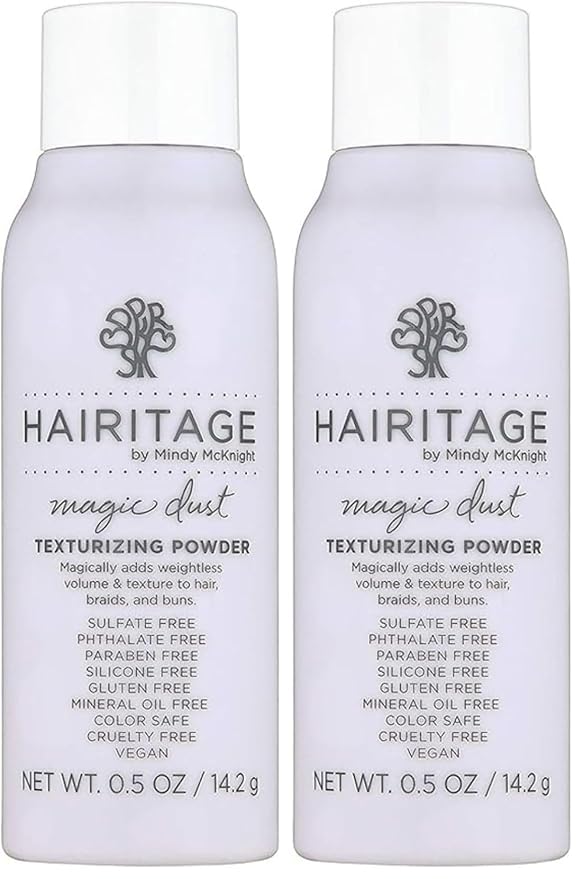Hairitage Hair Texture Powder for Men and Women-Volumizing HairProduct -Texturizing Powder for Fine Hair-Add Texture to Any HairStyle or HairType, Weightless Formula-Vegan + Cruelty-Free,(Pack of 2)