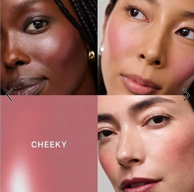 Merité Cheeky Cream Blush, Lightweight Buildable Color Balm with Vitamin E for Cheeks and Lips Flush Balm Cream Blush (0.31oz) (Cheeky - Cool Pink)