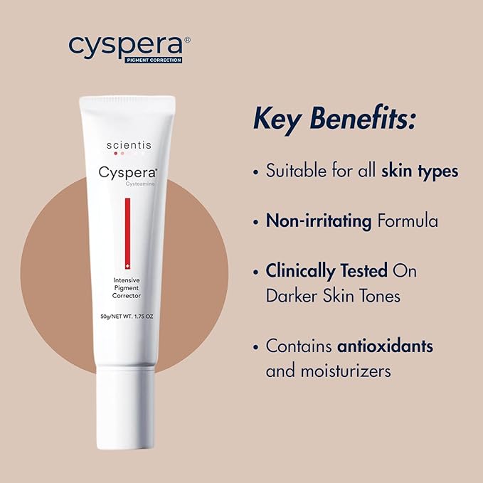 Intensive Pigment Corrector, Original Formula | Reduces Discoloration, Dark Spots | Contains Niacinamide, 5% Cysteamine | Dermatologist-tested, Vegan, Cruelty-Free, 1.75 Ounce