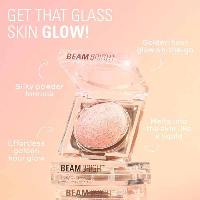 Revolution Beauty London Beam Bright Highlighter, All Over Face Glow, Powder To Liquid Formula, 5 Different Shades, Bronze Baddie