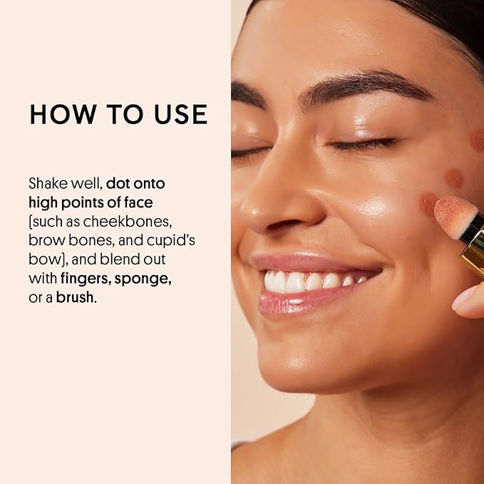 Winky Lux Cheeky Rose Liquid Highlighter - Gel Cream, Blendable & Buildable Pigment, Long Lasting Weightless Dewy Finish, Rose Gold, Nova