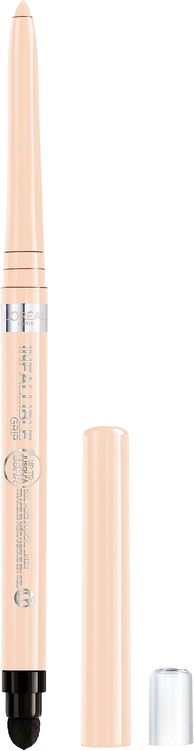 L'Oreal Paris Infallible Grip Mechanical Gel Eyeliner Pencil, Smudge-Resistant, Waterproof Eye Makeup with Up to 36HR Wear, Bright Nude, 0.01 Oz
