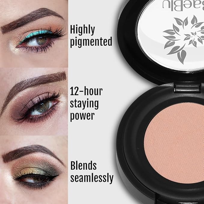 BaeBlu Hypoallergenic Eyeshadow Organic 100% Natural Finely Pressed Velvety Smooth Powder, Made in USA, Comet