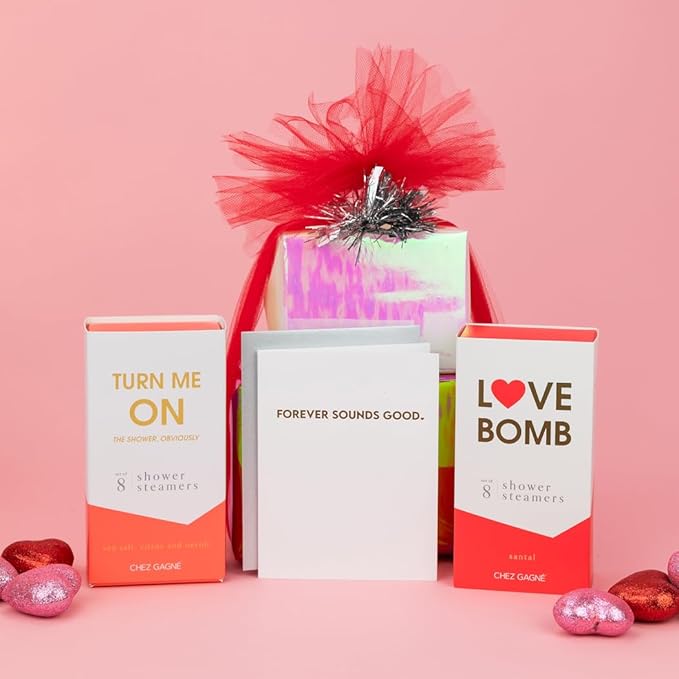 Aromatherapy Shower Steamers - Love Bomb - Santal, Set of 8 - Vegan, Cruelty-Free, Made in USA - Paraben, Sulfate & Phthalate-Free - Romantic Gift, Love Gift, Anniversary
