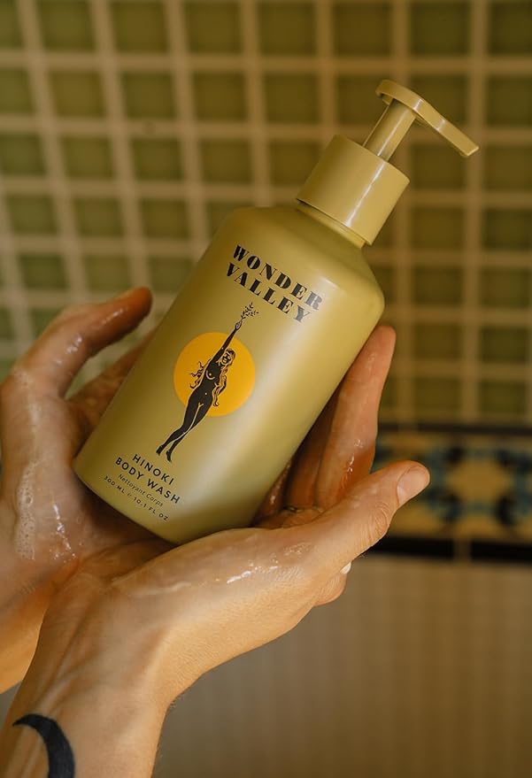WONDER VALLEY - Hinoki Body Wash | Vegan, Cruelty-Free, All Skin Types | Hydrates, Cleanses, and Microbiome-Friendly (10.1 fl oz | 300 ml)