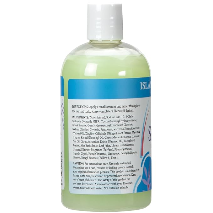Ginger Lily Farms Botanicals Moisturizing Shampoo for All Hair Types, Island Tranquility, 100% Vegan & Cruelty-Free, Green Tea Lemongrass Scent, 12 Fl Oz (Pack of 6)