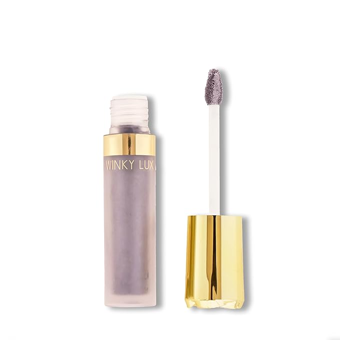 Winky Lux Rose Petal Liquid Eyeshadow, Longwear, Buildable, High-Pigment, Blendable, Crease-Proof, with Hydrating Vitamin E & Mango Seed Butter, Clean Beauty, Cruelty-Free, Vegan, Lavender Shimmer