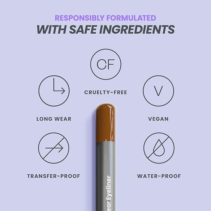 Wonderskin Eyeliner Pencil, 1440 Longwear Brown Eyeliner Pencil - Waterproof, Sharpenable & Smudge Proof (Brown Sugar)