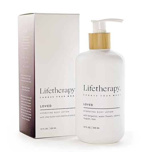 Lifetherapy Hydrating Body Lotion – Loved | Clean, Skin-Loving Product| Vegan & Gluten Free | Lightweight | Thoughtfully Crafted Fragrance 12oz
