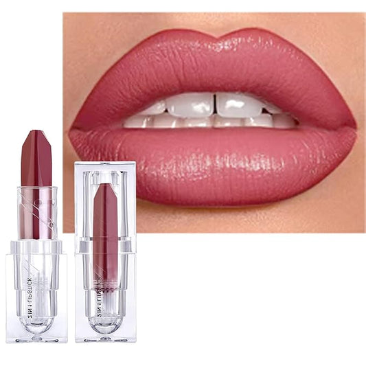 2 in 1 Rose Red Lipstick Nude Lipstick Dual Sided, Lip stick for Women, One Stroke Two-Tone High Pigment Longlasting Waterproof Non-Stick Gloss Lipsticks for Christmas Cosplay (#06)