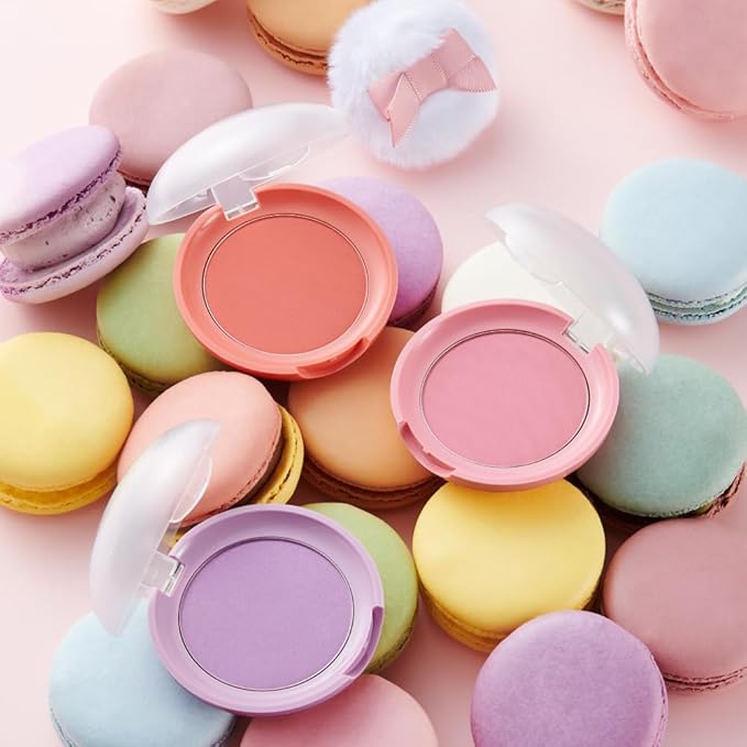 ETUDE Lovely Cookie Blusher - Peach Choux Wafers 4g | Glowing & Natural Powder Blush with Long-Lasting Sebum Control | Easy Application | Korean Makeup, Kbeauty, Perfect for Gift