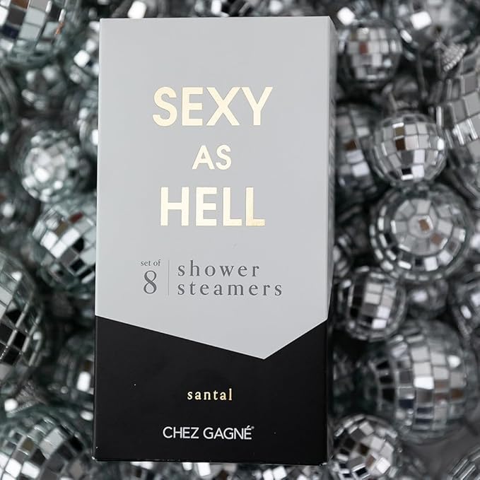 Aromatherapy Shower Steamers - Sexy As Hell - Santal, Set of 8 - Vegan, Cruelty-Free, Made in USA - Paraben, Sulfate & Phthalate-Free - Unisex Self Care Gift