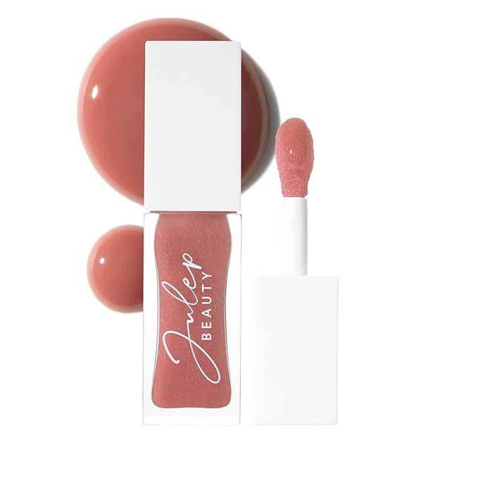 Julep So Plush Glossy Lip Oil – Hydrating Lip Tint with Apricot, Avocado & Jojoba Oils – Non-Sticky Shine, Moisturizing Lip Gloss for Soft, Nourished Lips – Vegan & Cruelty-Free (05 Soft Mauve)