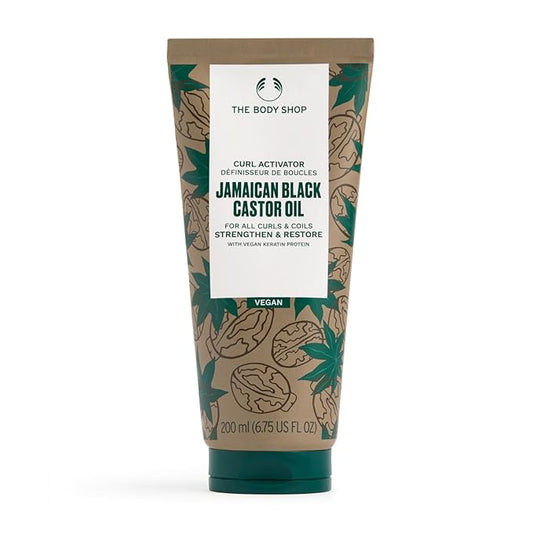 The Body Shop Jamaican Black Castor Oil Curl Activator - Strengthen & Restore - For Curls & Coils - Vegan - 6.75 Fl Oz