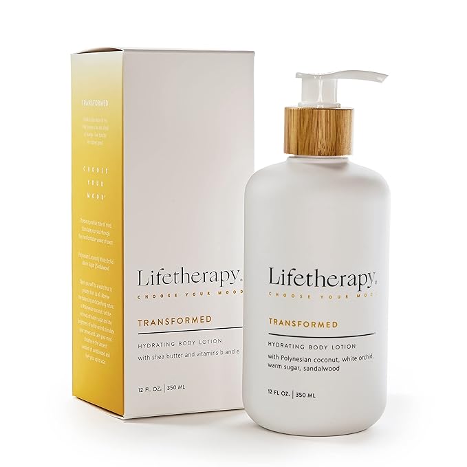 Lifetherapy Hydrating Body Lotion – Transformed | Clean, Skin-Loving Product| Vegan & Gluten Free | Lightweight | Thoughtfully Crafted Fragrance 12oz