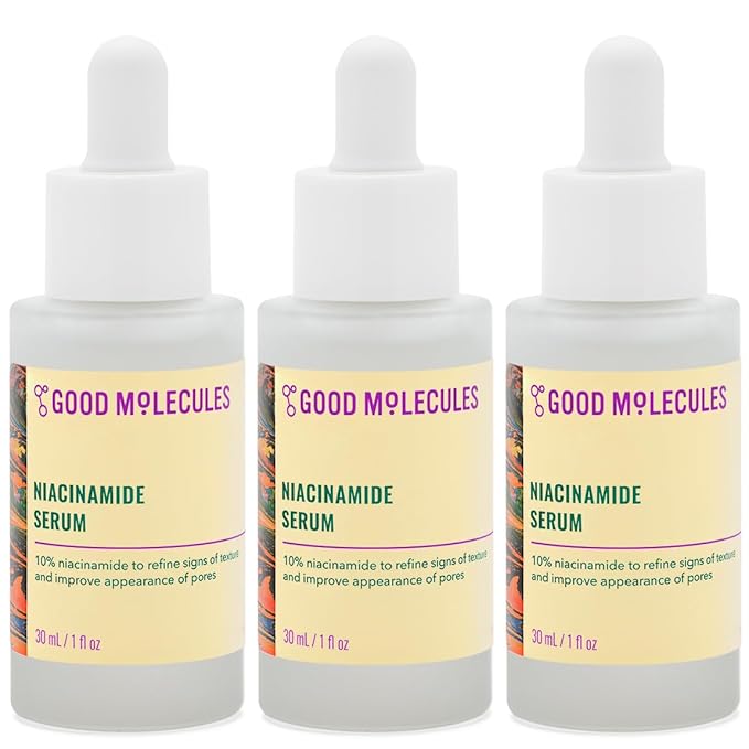 Good Molecules Niacinamide Serum Pack 3 – 30 ml Each (Total 90 ml) | 10% Niacinamide Serum to Target Blemishes, Uneven Skin Tone & Enlarged Pores