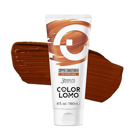 Semi Permanent Hair Color - 6 oz Color Depositing Conditioner with Shea Butter & Almond Oil- Color Conditioner Depositing Hair Mask - Vegan, Paraben, Ammonia & Sulfate Free -Copper