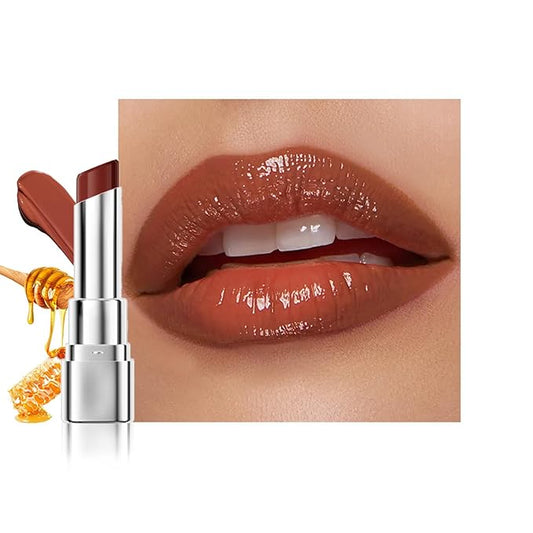 Honey Tinted Lip Stain Lip Gloss, Sheer Hydrating Lip Balm, Moisturizing Lip Color for All Skin Tones, Nourishing Lipstick with a Hint of Natural Black Cherry Tint (A05)