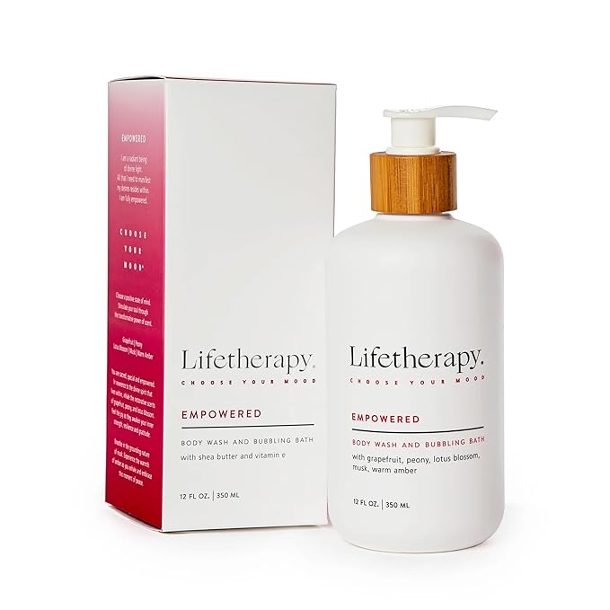 Lifetherapy 3-in-1 Body Wash, Bubble Bath & Hand Wash – Empowered | Clean, Skin-Loving Formula | Vegan & Gluten Free | Nourishing & Revitalizing | Free From Parabens, Sulfates & Phthalates12oz