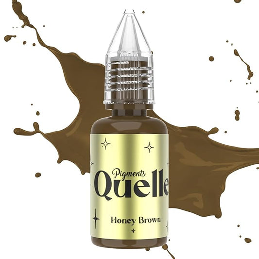 QUELLE Microblading Ink Permanent Makeup Pigment 0.5oz/15ml Eyebrow Ink Microblading Pigment for Eyebrow Eyeliner (Honey Brown)