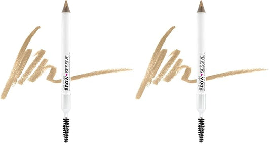 wet n wild Brow-Sessive Brow_Pencil, Ultra-Precise Dual Ended Spoolie Brush for Perfect Buidlable Blendable Shaping, Natural Lasting Shades for Every Brow, Cruelty-Free & Vegan - Taupe (Pack of 2)