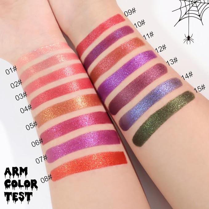 Kaely Glitter Color Changing Lipstick Makeup, Shimmer Metallic Lipsticks for Women, High Pigmented Lip Gloss Long Lasting Waterproof Smudge Proof, Vegan & Cruelty-Free, 02