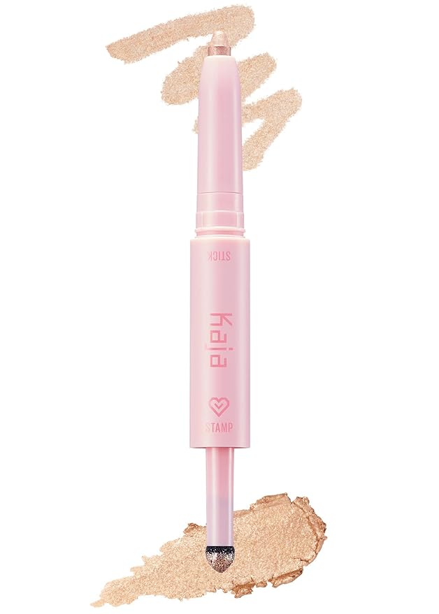 Kaja Eyeshadow - Wink Dazzle 02 Champagne Sequin (Shimmer) | Glitter, Smudge Proof, Creamy Formula, Vegan, Cruelty-Free, Creamy, Blendable, High Pigmentation Shimmer Stick, Long Lasting, Waterproof
