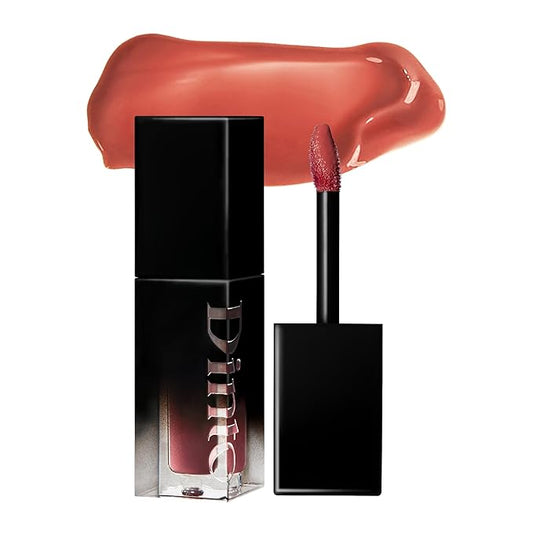 DINTO Blur-Glowy Lip Tint - Glossy Finish, Hydrating, Long Lasting, Lightweight Texture, Non-Sticky, Vegan & Cruelty-Free, K beauty (210 Reverentia, 0.11 fl.oz) (30 colors)