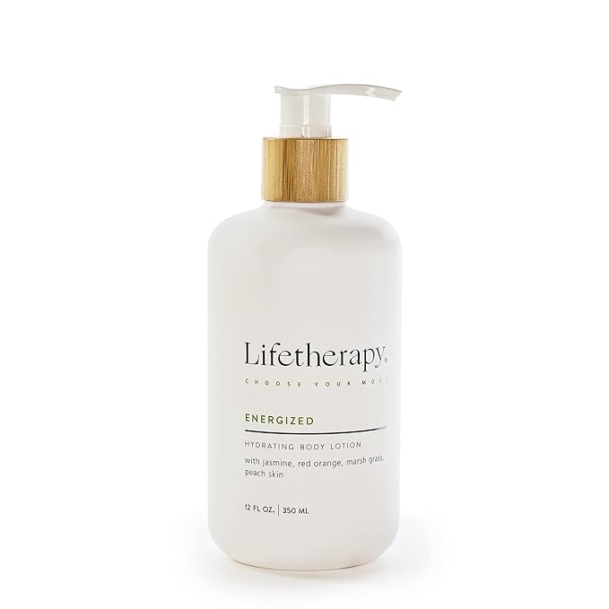Lifetherapy Hydrating Body Lotion – Energized | Clean, Skin-Loving Product| Vegan & Gluten Free | Lightweight | Thoughtfully Crafted Fragrance 12oz