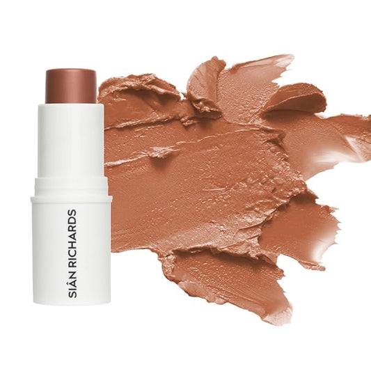 SIÂN RICHARDS Blushy Cream Blush Stick | Hydrating Skin Tint Makeup for Cheeks & Lips | Soft Balm Texture | Seamless Blend | Buildable Natural Glow | Vegan Formula | Silkuccino