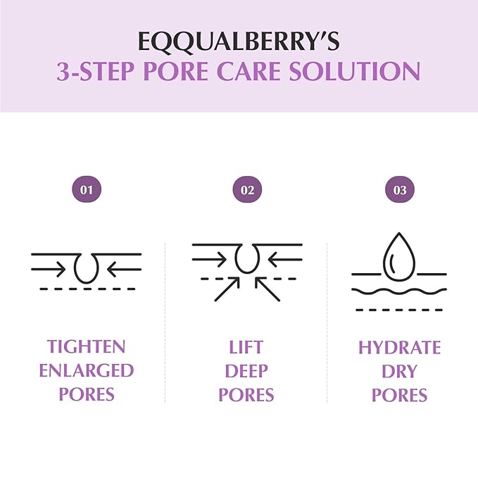 EQQUALBERRY Purple PDRN Pore Minimizing Serum – Vegan Collagen & Peptides for Pore Refining & Skin Elasticity | Niacinamide & CICA Exosome for Calming | Korean Glass Skin, 1.01 FL OZ