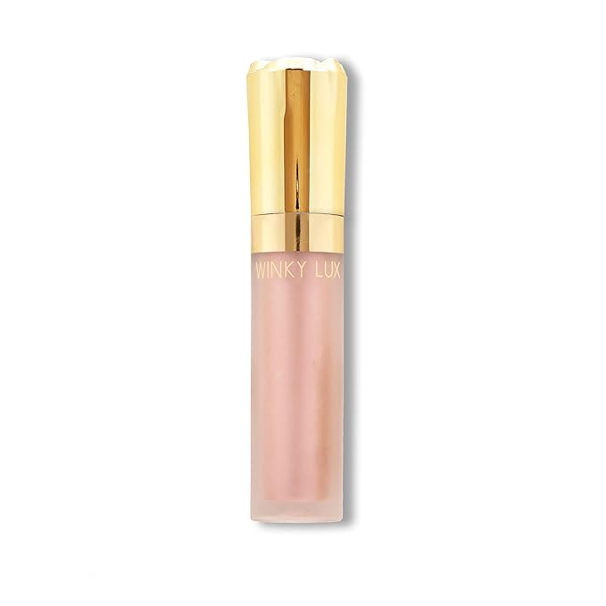 Winky Lux Rose Petal Liquid Eyeshadow, Longwear, Buildable, High-Pigment, Blendable, Crease-Proof, with Hydrating Vitamin E & Mango Seed Butter, Clean Beauty, Cruelty-Free, Vegan, Sunflower Shimmer