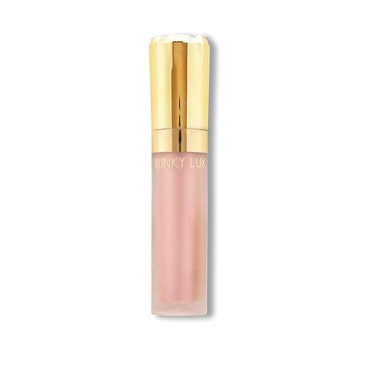 Winky Lux Rose Petal Liquid Eyeshadow, Longwear, Buildable, High-Pigment, Blendable, Crease-Proof, with Hydrating Vitamin E & Mango Seed Butter, Clean Beauty, Cruelty-Free, Vegan, Sunflower Shimmer