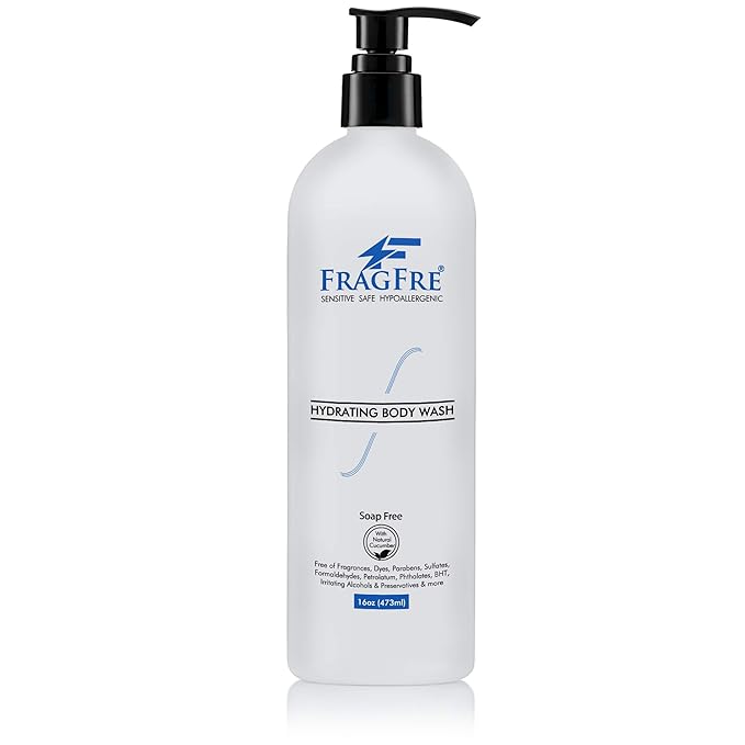 Sensitive Body Wash 16 oz - Paraben Free Sulfate Free Body Cleanser - Hypoallergenic for Delicate and Flaky Skins - No Synthetic Fragrance - Cucumber for Hydration Mild Aroma - Vegan No Gluten