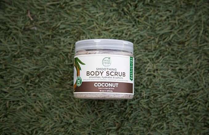 Petal Fresh Coconut Body Scrub, Smoothing Body Pudding, Natural, Gently Exfoliating, Daily Skincare, Vegan and Cruelty Free, 16 oz (Pack of 2)