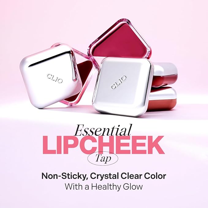 CLIO Essential Lip & Cheek Tap, Pocket Blush, Easy to Use, Glides on Effortlessly, Non-Greasy, Travel-Sized Creamy & Blendable Color For Lips & Cheeks (04 FROM BERRY, One Size)