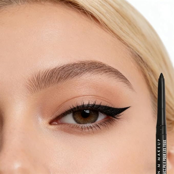 8Pcs Retractable Creamy Eyeliner & Eyeshadow Sticks for Women, Black White Brown Blue Purple Green Gray Colors, Ultra Pigmented Waterproof Mechanical Eye Pencils, Matte Satin Finish,Vegan,Cruelty-Free