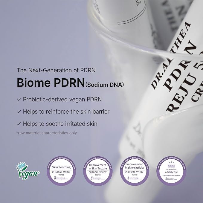 Dr.Althea PDRN Reju 5000 Cream | Biome PDRN Cream for Irritated, Sensitive Skin | Soothing Face Moisturizer with Panthenol and Centella | Korean Vegan Skin Care for All Skin Types, 0.7 Fl Oz