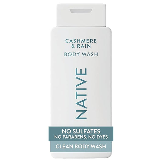 Native Body Wash Contains Naturally Derived Ingredients | For Women & Men, Sulfate, Paraben, & Dye Free Leaving Skin Soft and Hydrating | Cashmere & Rain 18 oz